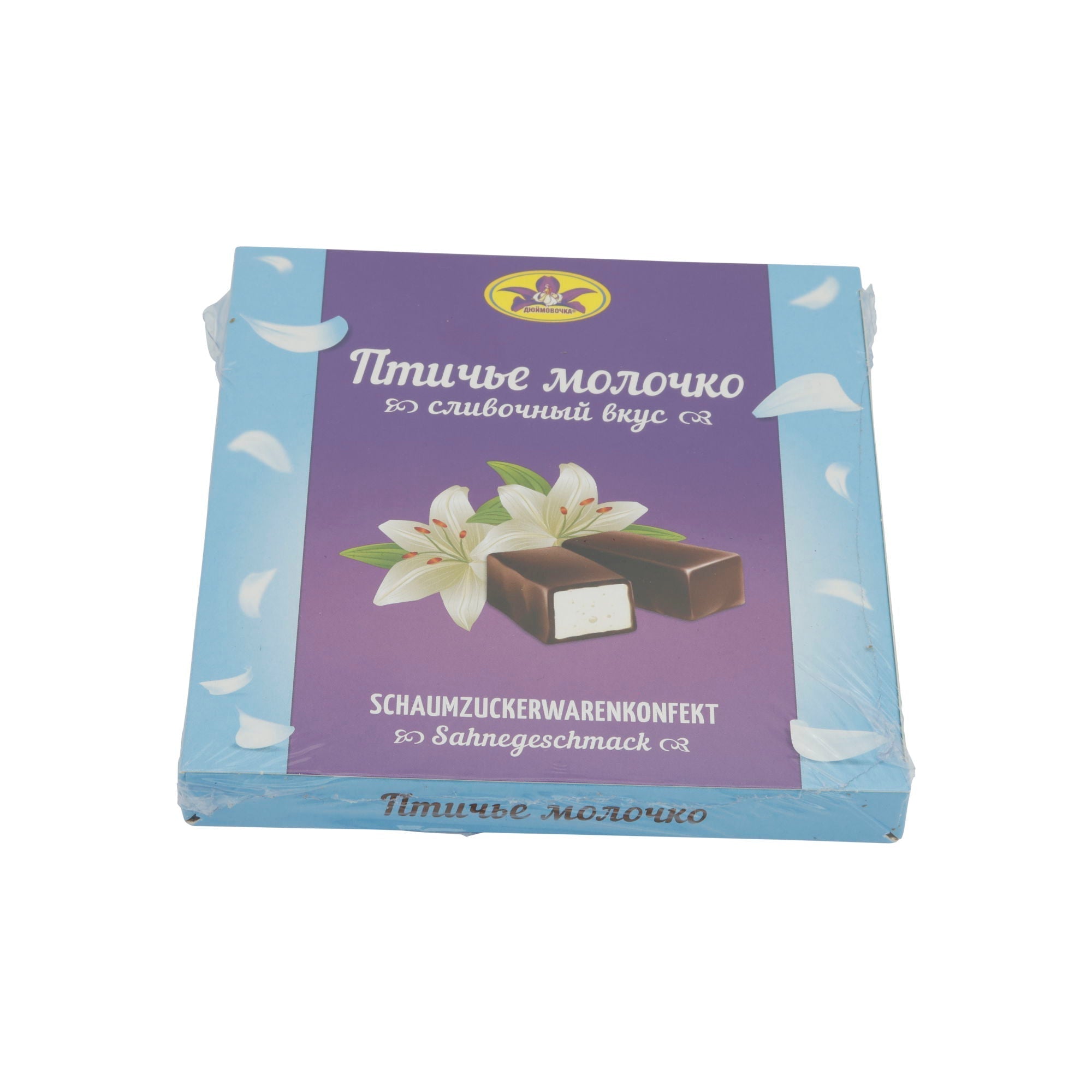 Schaumzuckerwaren Ptasie Mleczko | Süßware | Sahnegeschmack, zart | 220 g Djujmovotschka